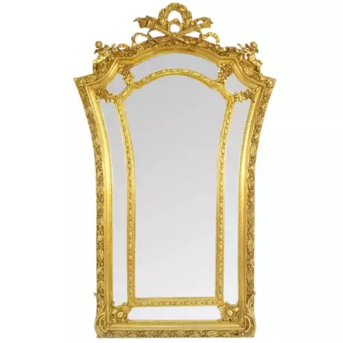 Barock Spiegel XXL Poseidon gold