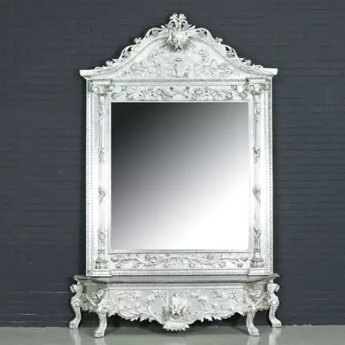 rolandk-wohnen Rococo Barock console mit spiegel exklusiv (SV1940)