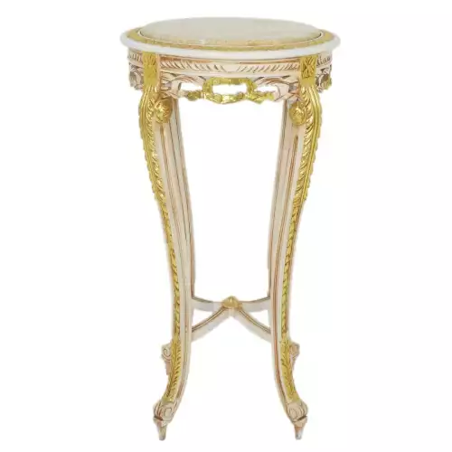 Barock Beistelltisch gold/creme