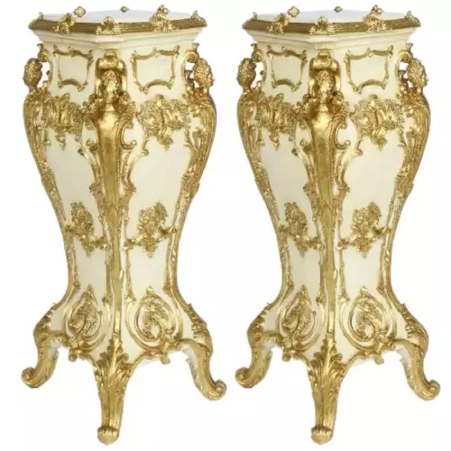 rolandk-wohnen Barocksule 2er Emporda deluxe Gold /creme (SV1900)