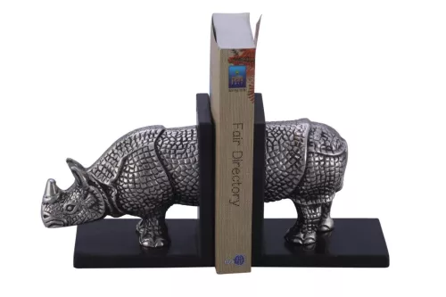 Hazenkamp Fachhändler Buchstütze 31x11x16cm Nashorn (109760)
