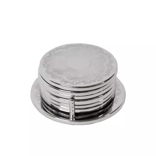 Hazenkamp Fachhändler Untersetzer-Set Dalari 11,5 x 11,5 x 4 cm (6er-Set) mit Radierung (102264)
